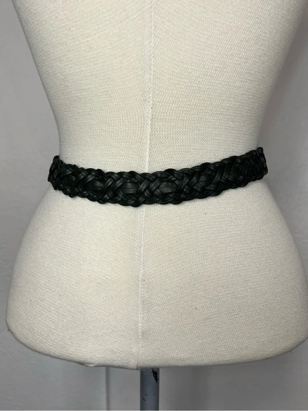 Capezio Woven Leather Braided Belt - Dark Green